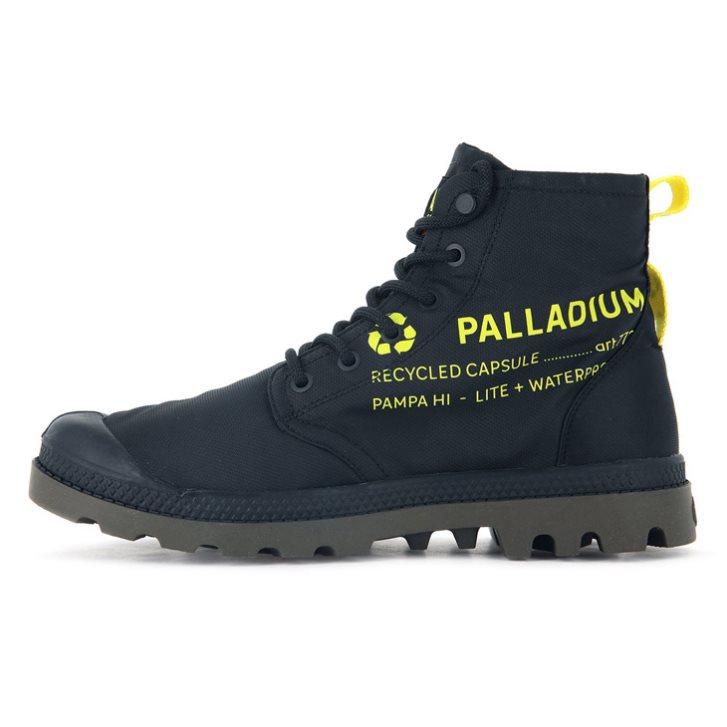 Palladium Pampa Recycle Waterproof+ 2 Men's Boots Black | UK H567-MZW